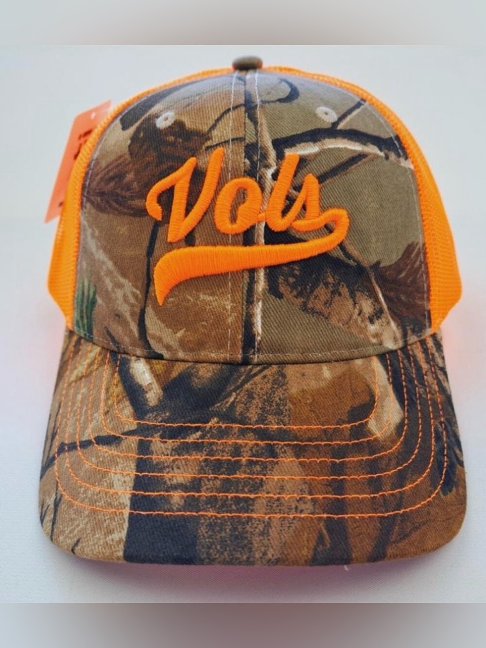 Tennessee Volunteers Vols Camo Trucker SnapBack Hat in Orange